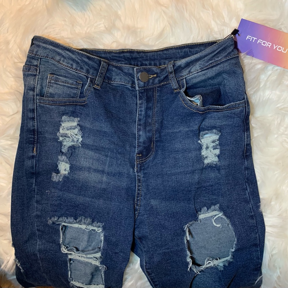 Shein sexy ripped jeans
